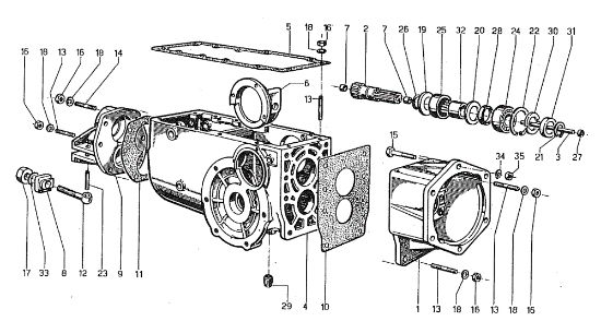Speed-change gear box 600 Rotary cultivator
