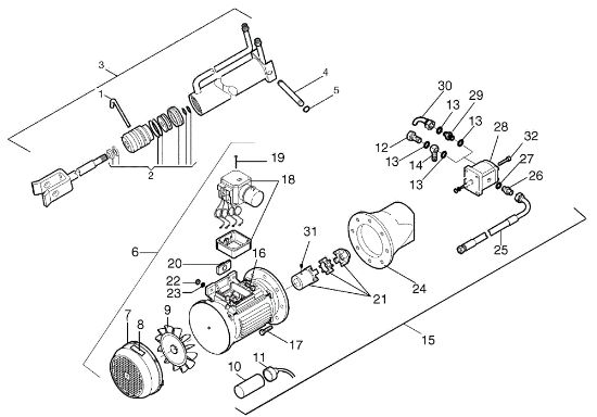 Motor and cylinder SPLIT 900 M Logsplitter
