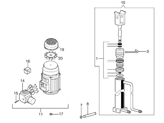 Motor and cylinder SPLIT 610 T Logsplitter