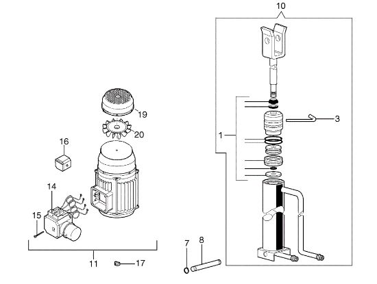 Motor and cylinder SPLIT 700 T Logsplitter