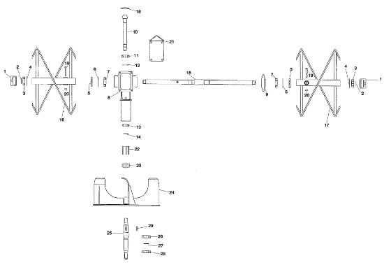 Housing shaft adaptor L0026200 Turboneve doppio stadio 60 cm L0026200 Snow blower 60 cm