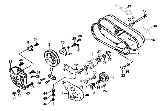Pulleys 106 (EN 709) Rotary tiller