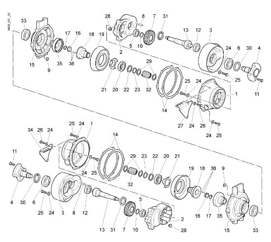 Gears (Reduction gear) FC 30 M Mower