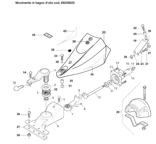 Middle fingers cutter bar 69229086/69229087/69229044 FC 30 M Mower
