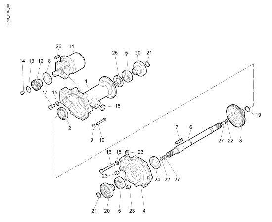 Axle shaft FC 30 HM Mower