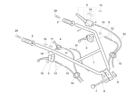 Control box (Handlebar) 162 (EN 709) Rotary tiller
