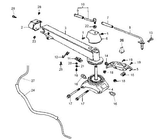 Handlebar and controls 162 (EN 709) Rotary tiller