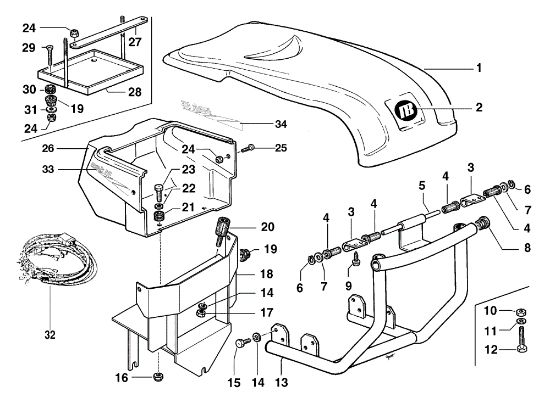 Injection hood MAK 16 (Fino/Until 2012) Rotary cultivator