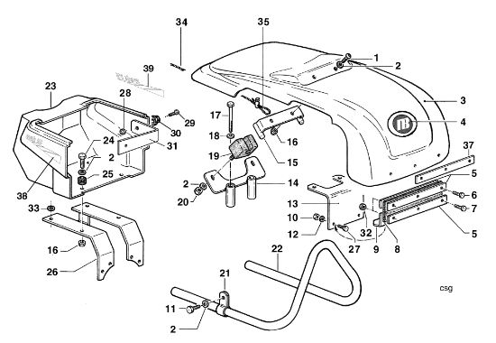 Hood in thermoforming MAK 16 (Fino/Until 2012) Rotary cultivator