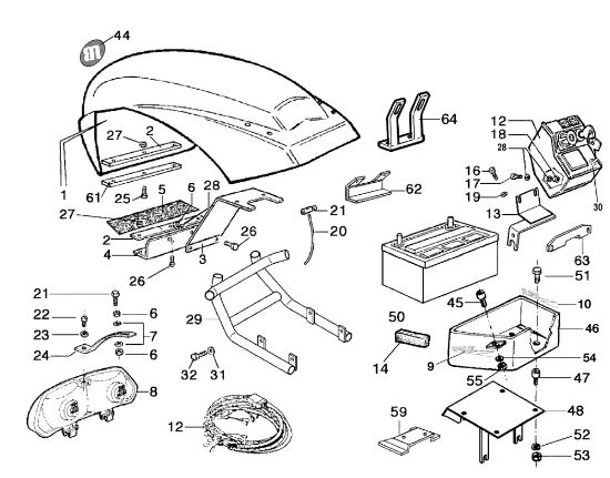 Hood (Vers. 3) MAK 16 (Fino/Until 2012) Rotary cultivator