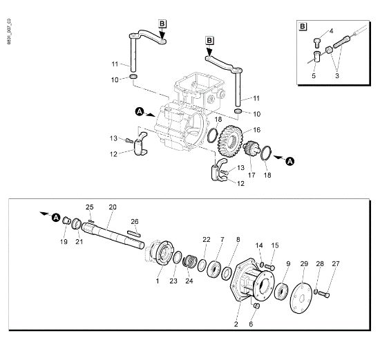 Gears (Gearbox) (2/2) NTS 50 Flail mowers