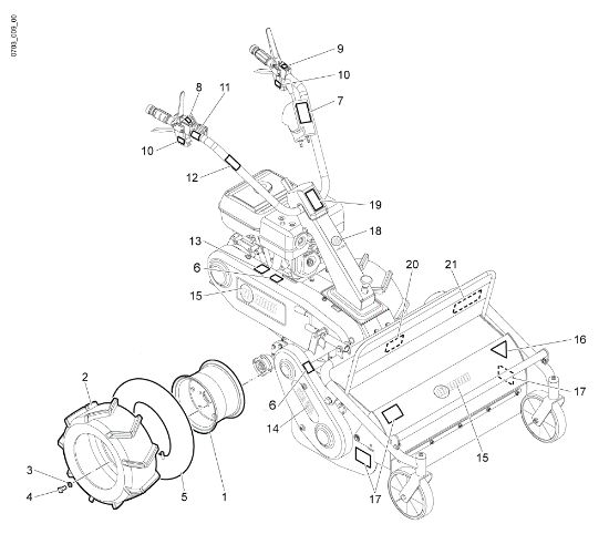 Driving wheel - Plate kit NTS 65 Flail mowers