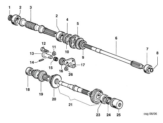 Gears (Gearbox) FC 30 M (1°Serie fino al 2006) Mower