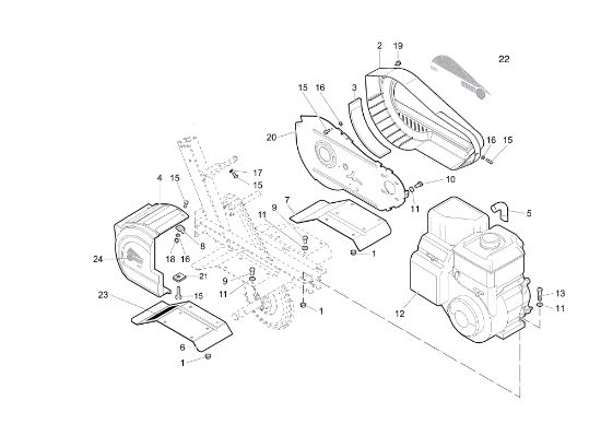 Hoods 102 (EN 709) Rotary tiller