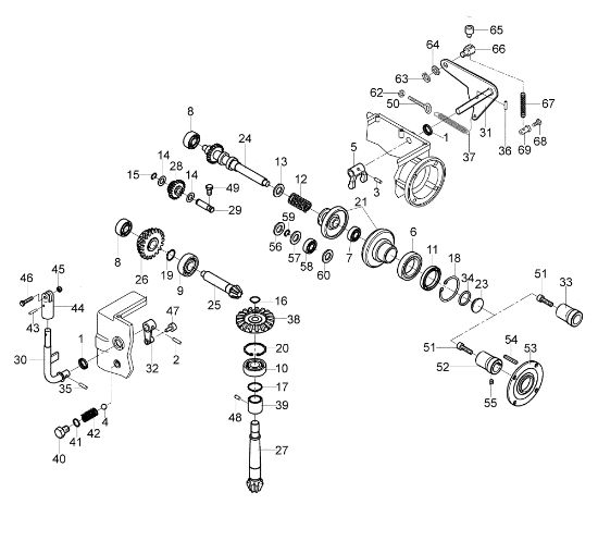 Gears 115 (EN 709) (K800 H - SN T210) Rotary tiller