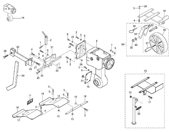 Speed-change gear box (P.D.F.) 115 (EN 709) (K800 H - SN T210) Rotary tiller