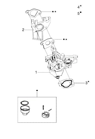 Carburetor 095 (K800 H - SN TA32) Rotary tiller