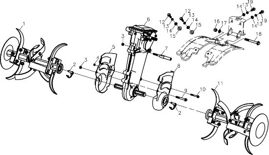Frame 104 (K800 HC) Rotary tiller