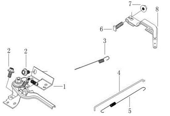 Control lever 104 (K800 HC) Rotary tiller