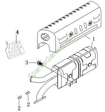 Muffler 104 (K800 HC) Rotary tiller