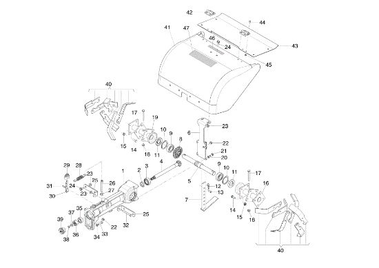 Drivebox and tiller BRIK (K700 H) Rotary cultivator