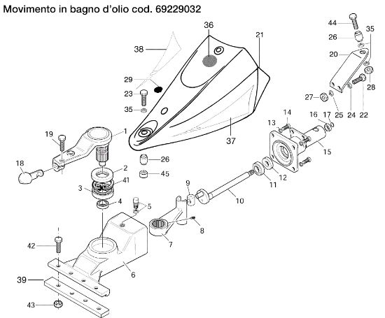 Oil bath movement 69229032 FC 120 (K800 H) Mower