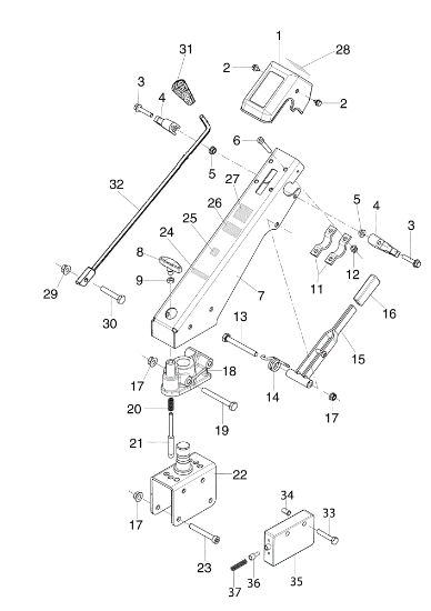 Handlebar rod (from 01/2018) BRIK 1 S Rotary cultivator