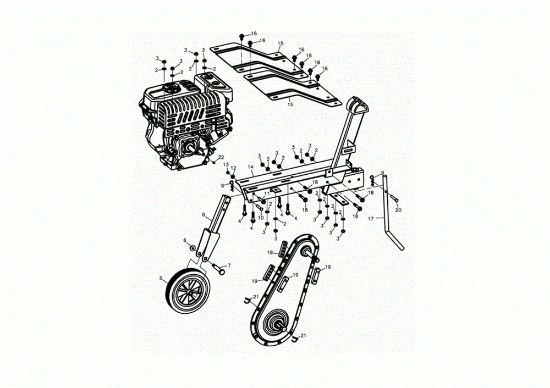 Frame 095 S (K800 HT - EURO5) Rotary tiller