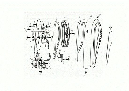 Unit (Bonnets) 095 S (K800 HT - EURO5) Rotary tiller