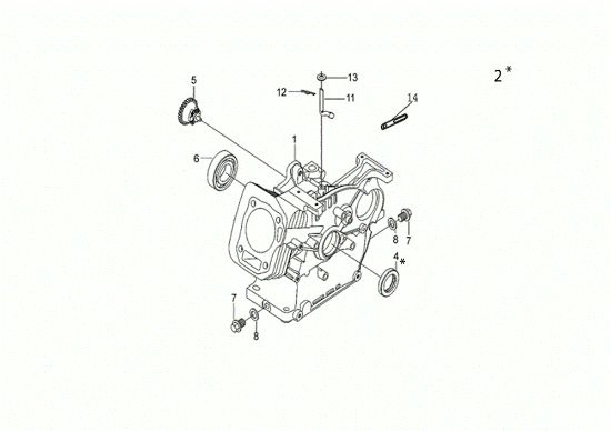 Crankcase 095 S (K800 HT - EURO5) Rotary tiller