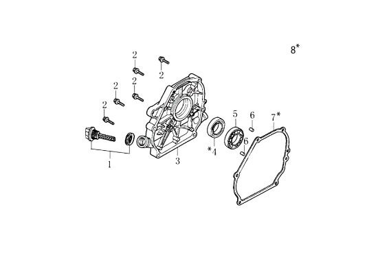 Crankcase cover 095 S (K800 HT - EURO5) Rotary tiller