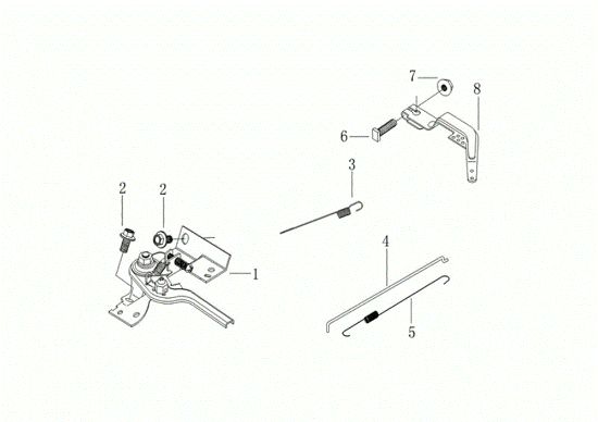 Control lever 095 S (K800 HT - EURO5) Rotary tiller