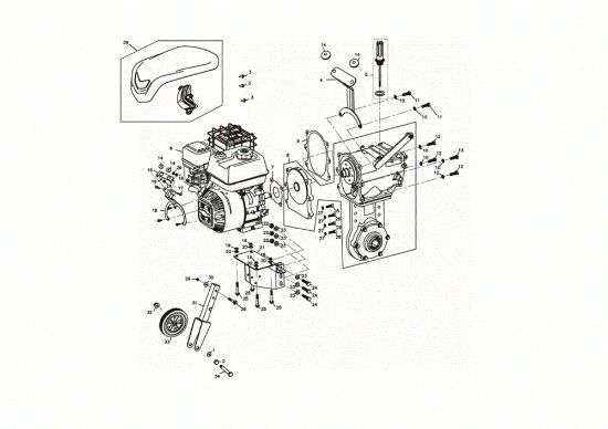 Engine 118 (K900 HR) - EURO5 Rotary tiller