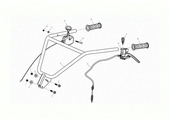 Handlebar 055 Rotary tiller