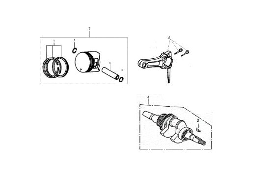 Shaft + piston NTS 65 (K1100 H) Flail mowers