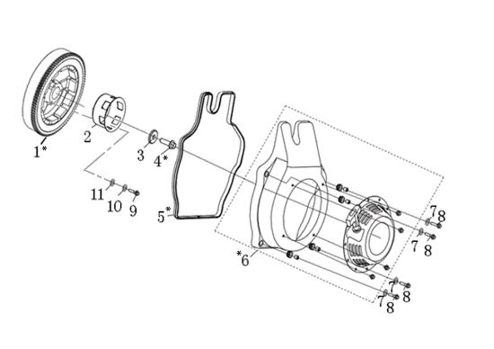 Starter assy Easy start MOTORE K7000 HDR (EURO5) Engine