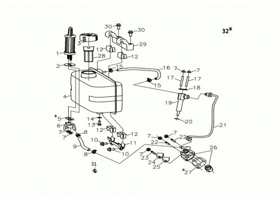 Complete tank MOTORE K7000 HDR (EURO5) Engine