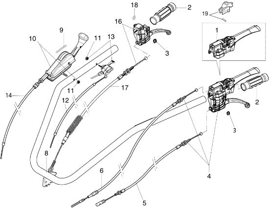 Handle bars FC 120 S Mower