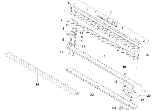 Cutter bar 69222011 (from November 2015) FC 120 S Mower