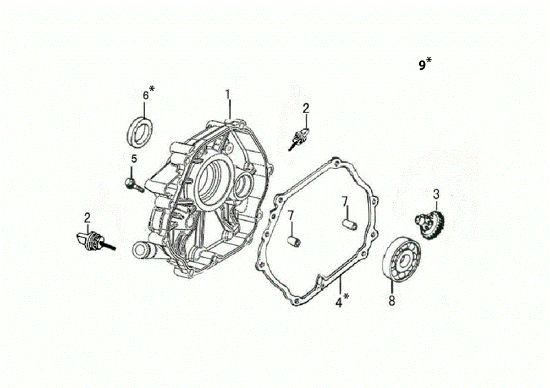 Crankcase cover MOTORE K1100 H (EURO5) Engine