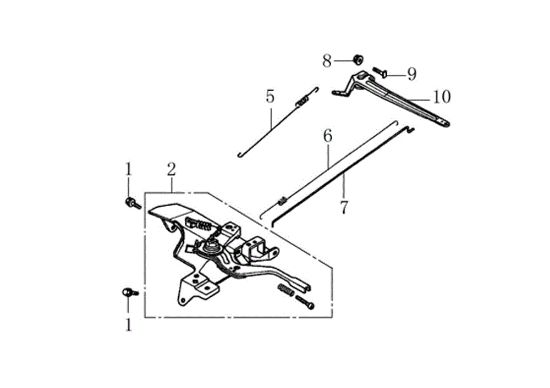 Control lever MOTORE K1100 H (EURO5) Engine