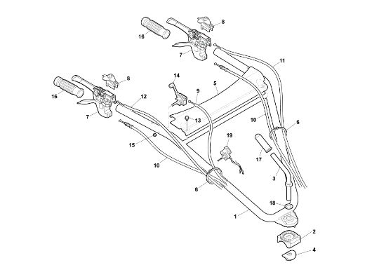 Handlebar NTS 50 (K800H) Flail mowers