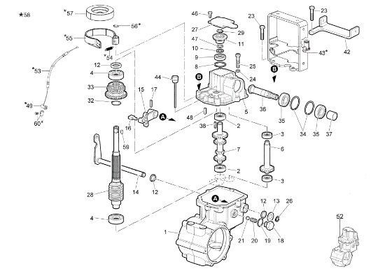 Speed gears of the gearbox NTS 50 (K800H) Flail mowers
