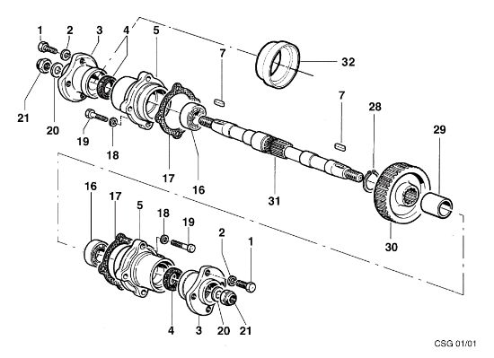 Axle FC 20 Mower