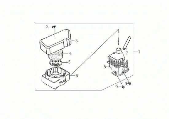 Air filter MOTORE K800 H (EURO 5) Engine K800H(EURO 5)