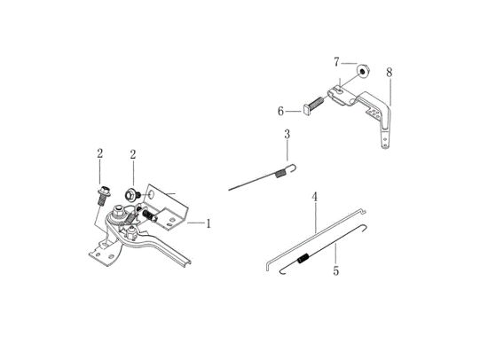 Control lever MOTORE K800 H (EURO 5) Engine K800H(EURO 5)