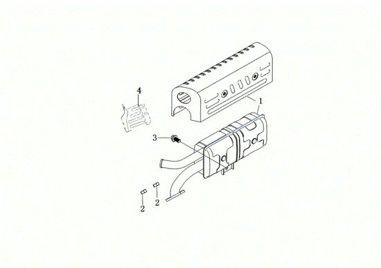 Muffler MOTORE K800 H (EURO 5) Engine K800H(EURO 5)