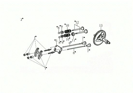 Valve MOTORE K800 H (EURO 5) Engine K800H(EURO 5)