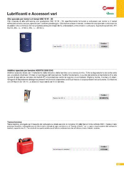 various lubricants and accessories Lubrificanti e accessori vari various lubricants and accessories