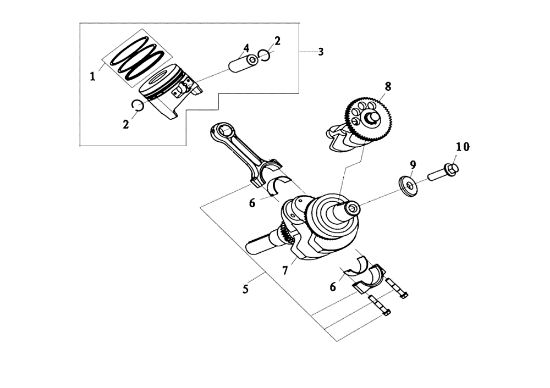 Piston MOTORE K7000 HD - conico e cilindrico / conical and cylindrical Engine
